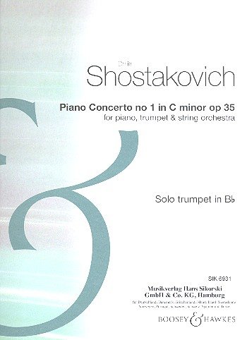 SHOSTAKOVICH D. - CONCIERTO PIANO OP.35 DO m (PARTE TROMPETA SIb)
