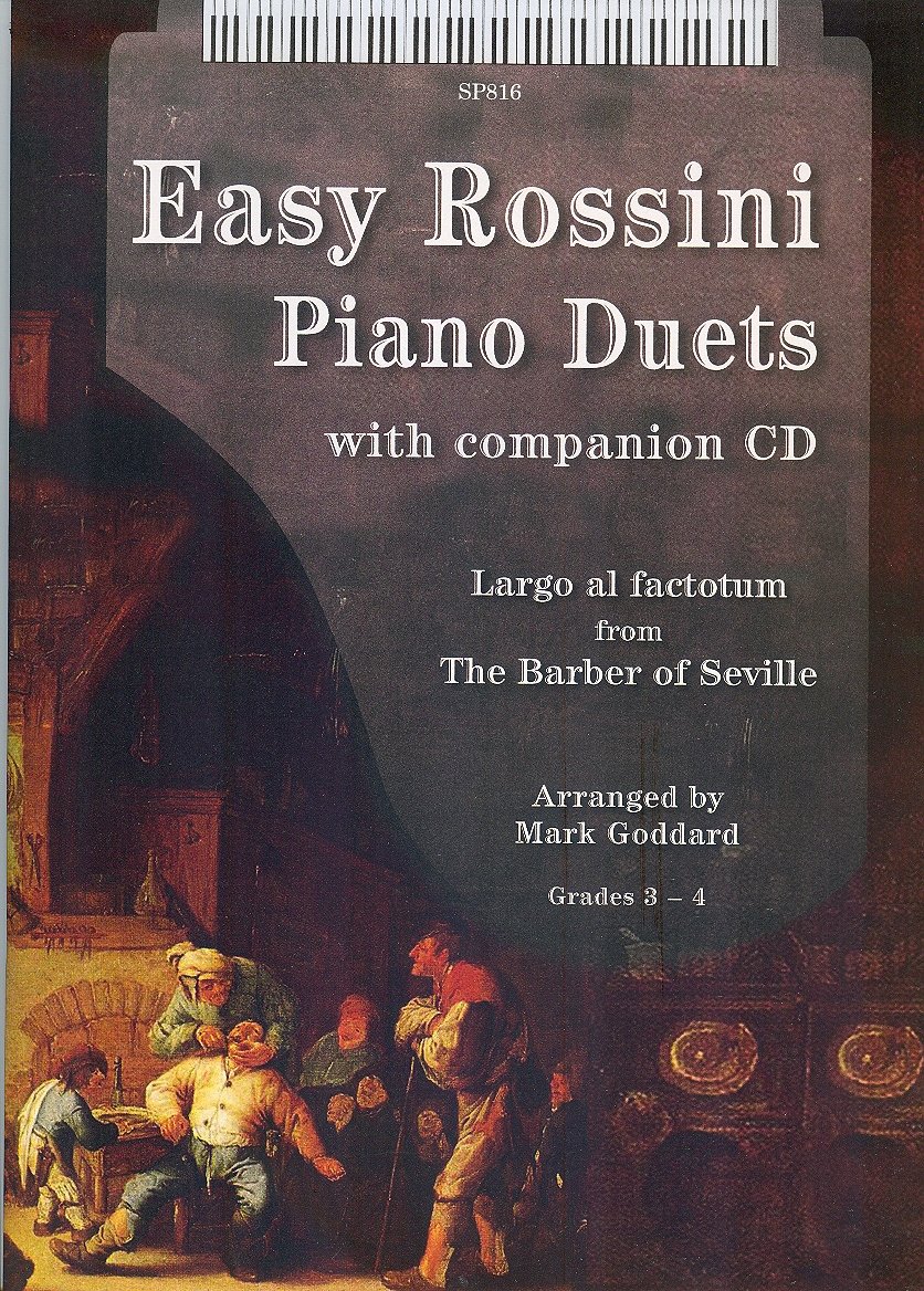 ROSSINI -Largo Al Factotum - Piano, 4 Hands - BOOK+CD