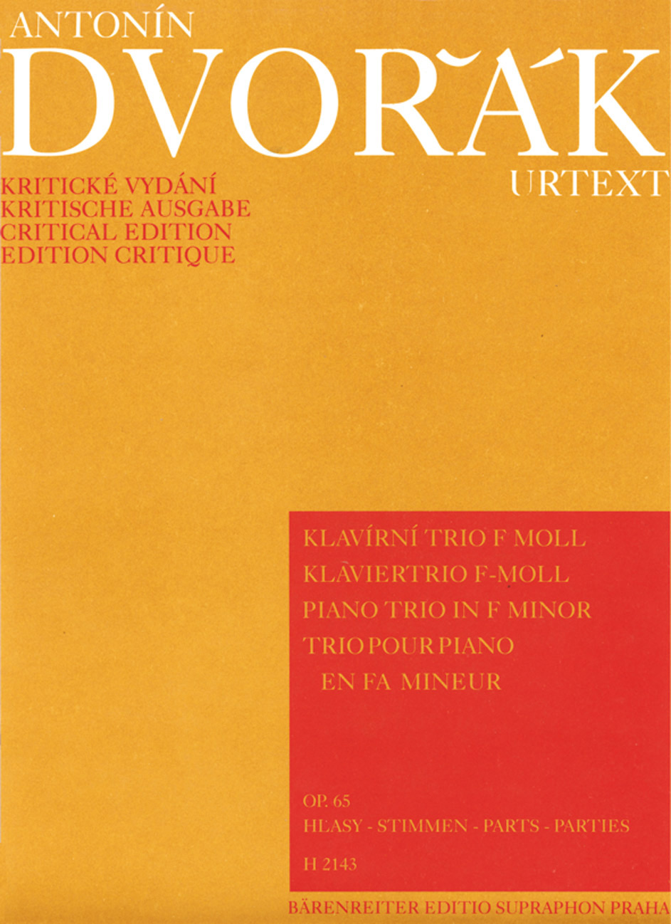 DVORAK A. - TRIO PIANO Nº 3 FA m op.65 URTEXT