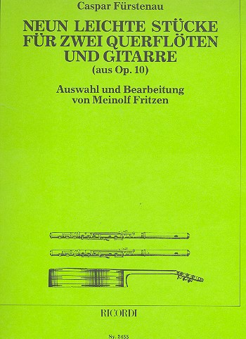 FURSTENAU C. - PIEZAS FACILES PARA 2 FLAUTAS Y GUITARRA (9) OP.10