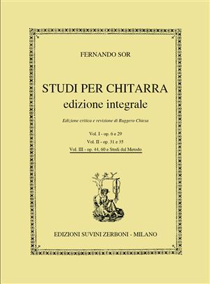 SOR F. - STUDI PER CHITARRA  V.3 - OP.44-60 REV. CHIESA