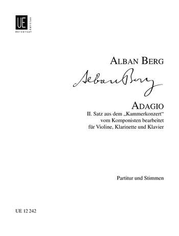 BERG A. - ADAGIO CLARINETE- VIOLIN Y PIANO