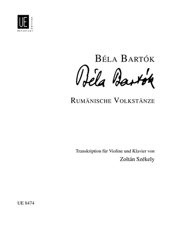 BARTOK B. - DANZAS POPULARES RUMANAS (6) -VIOLIN Y PIANO -