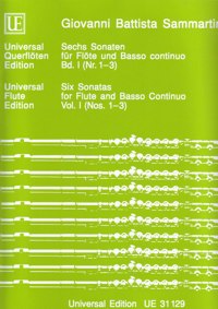 SAMMARTINI G.B. - SONATAS V.1 1-3 (6) FLAUTA Y PIANO