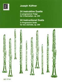 KUFFNER J. - DUOS (24) - OP.200 - 2 CLARINETES -