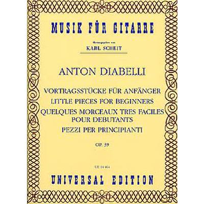 DIABELLI A. - PEQUEÑAS PIEZAS PARA PRINCIPIANTES - OP.39