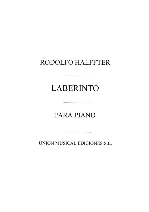 HALFFTER R. - LABERINTO, OP.34 (PIANO)
