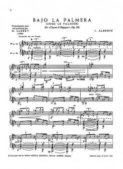 ALBENIZ I. - SOUS LE PALMIER DE CANTOS DE ESPAÑA - OP.232 Nº3