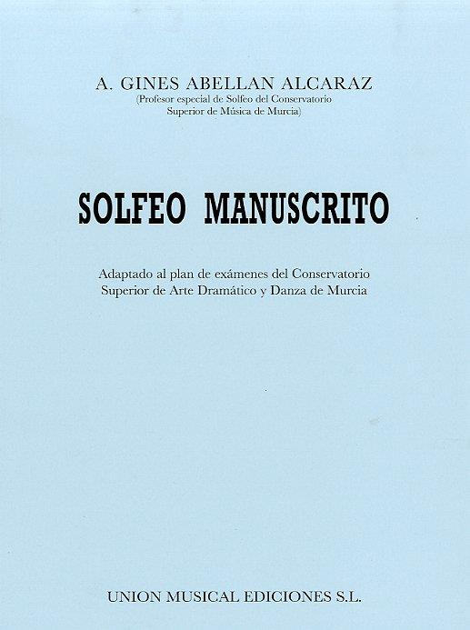 GINES ABELLAN - SOLFEO MANUSCRITO -