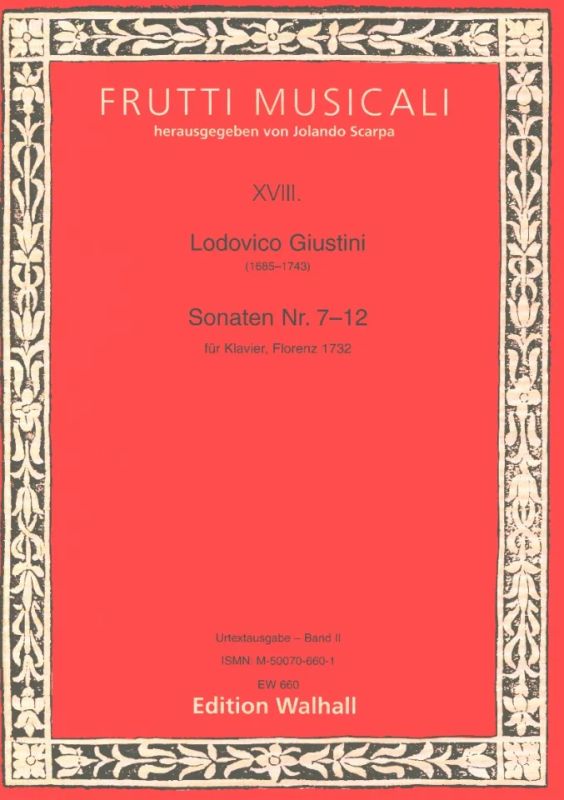 GIUSTINI L. - SONATA DA CEMBALO DI PIANO E FORTE OP.1 V.2