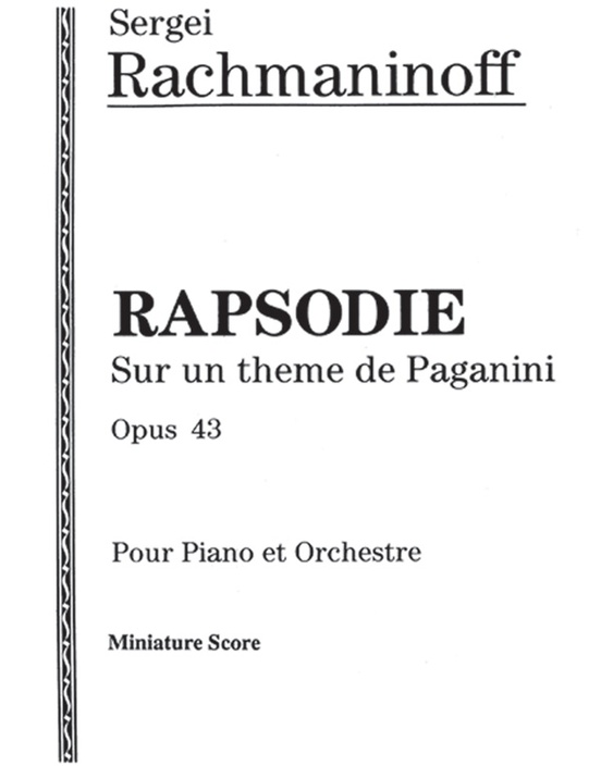 RACHMANINOFF S. - RAPSODIA SOBRE UN TEMA DE PAGANINI - OP.43