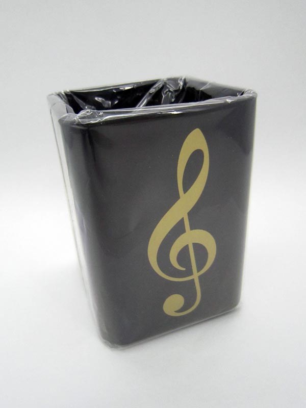 REGALO - CUBILETE NEGRO CON CLAVE DE SOL (ORO)