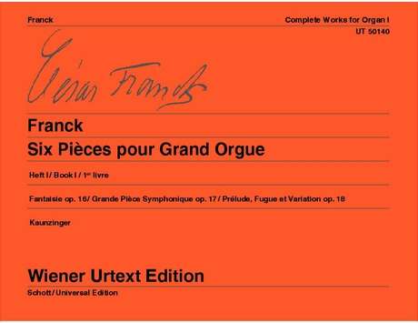 FRANCK C. - OBRA COMPLETA PARA GRAN ORGANO V.1 (6) URTEXT