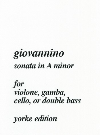 GIOVANNINO - SONATA LA m -