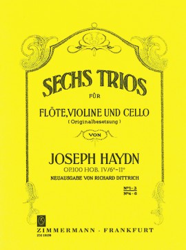 HAYDN J. - TRIOS OP.100 HOB:IV/6-11 V. 1 FLAUTA , VIOLIN Y CHELO