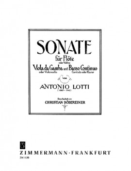 LOTTI A. - SONATA FLAUTA ,VIOLA DE GAMBA Y CONTINUO