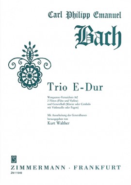BACH C.P.E. - TRIO MI MAYOR wq 11540 2 flautas y continuo