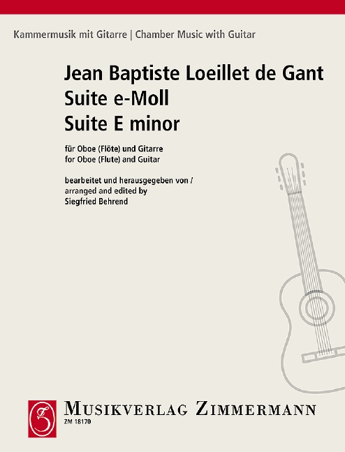 LOEILLET J.B. - SUITE MI m -oboe o flauta y guitarra