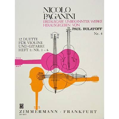 PAGANINI N. - DUETOS V.1 (1-6) 12 VIOLIN Y GUITARRA