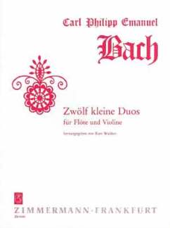 BACH C.P.E. - PEQUEÑOS DUOS (12) FLAUTA Y VIOLIN