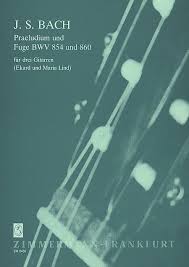 BACH J.S. - PRELUDIO Y FUGA BWV854-860 3 GUITARRAS