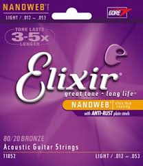 CUERDA GUITARRA ACUSTICA - ELIXIR NANOWEB 11052 (012-053) JGO