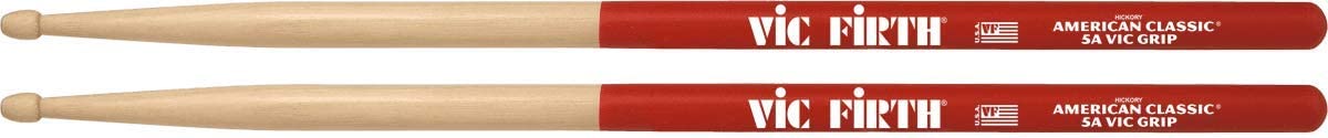 BAQUETAS DE CAJA - VIC FIRTH 5AVG VIC GRIP ROJAS