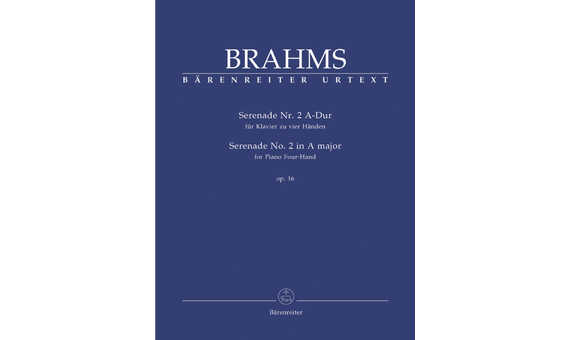 BRAHMS J. - SERENATA Nº2 LA M - OP.16 (PIANO 4 MANOS) URTEXT