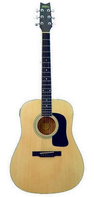 GUITARRA ELECTROACUSTICA WASHBURN DE 6 C. CUTAWAY D9CE Natural