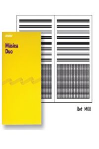 BLOCK ADDITIO MUSICA DUO 8 PENTAGRAMAS Y CUADRICULA INFERIOR 9MM TAMAÑO A4