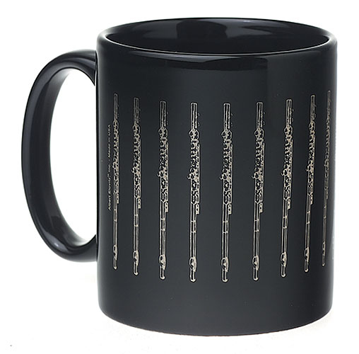 REGALO- TAZA NEGRA DE FLAUTAS BLANCAS ***DESCATALOGADO***