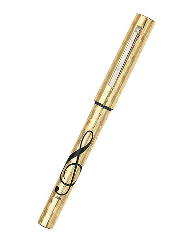 REGALO- BOLIGRAFO METALIZADO CLAVE DE SOL ORO *DESCATALOGADO*