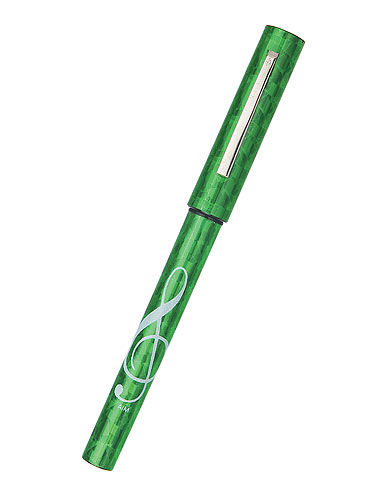 REGALO- BOLIGRAFO METALIZADO CLAVE DE SOL VERDE *DESCATALOGADO*
