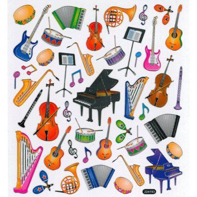 REGALO - PEGATINAS INSTRUMENTOS MUSICALES
