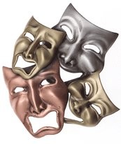 REGALO - BROCHE DE 4 MASCARAS (TRAGICOMEDIA) GRANDE