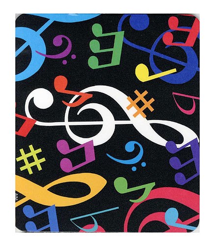 REGALO- ALFOMBRILLA RATON NOTAS MUSICALES DE COLORES