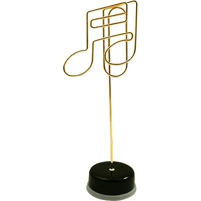 REGALO- CLIP PAPEL ORO CON SOPORTE NEGRO