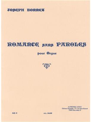 BONNET J. - ROMANCE SANS PAROLES ORGANO