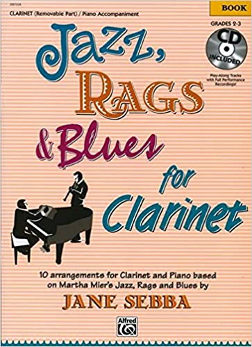 MIER M. - JAZZ ,RAGS & BLUES (CLARINET) BOOK GRADE 2-3 +CD