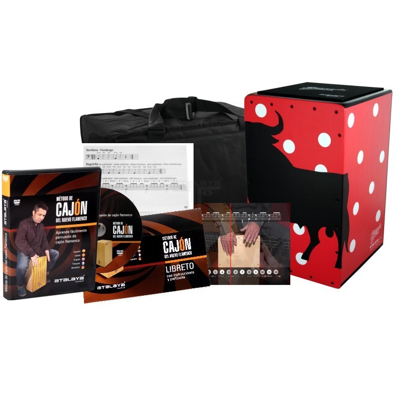 CAJON FLAMENCO -PACK GD MOD. TORO (+DVD +FUNDA +ASIENTO)