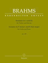 BRAHMS J. - SONATAS FAm - MIBM OP.120 VIOLIN URTEXT
