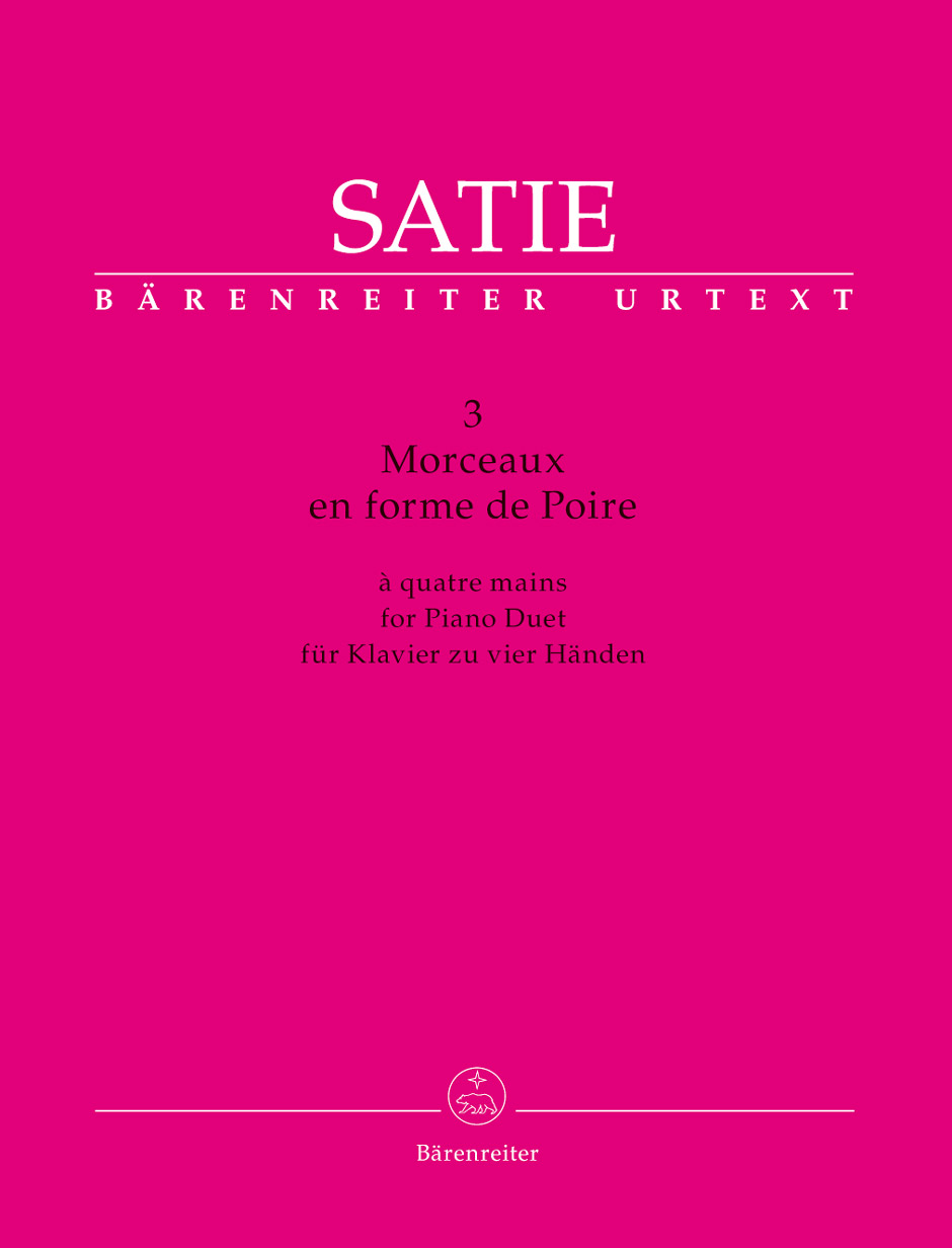 SATIE E. - PIEZAS EN FORMA DE PERA (3) PIANO 4M. URTEXT