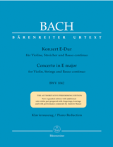 BACH J.S. - CONCIERTO Nº2 MI M URTEXT - BWV.1042 VIOLIN Y PIANO