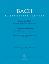 BACH J.S. - CONCIERTO RE m URTEXT - BWV.1052