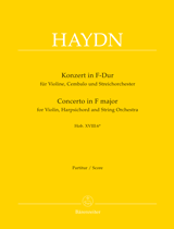 HAYDN J. -CONCIERTO FA M VIOLIN Y PIANO HOB XVIII:6 URTEXT