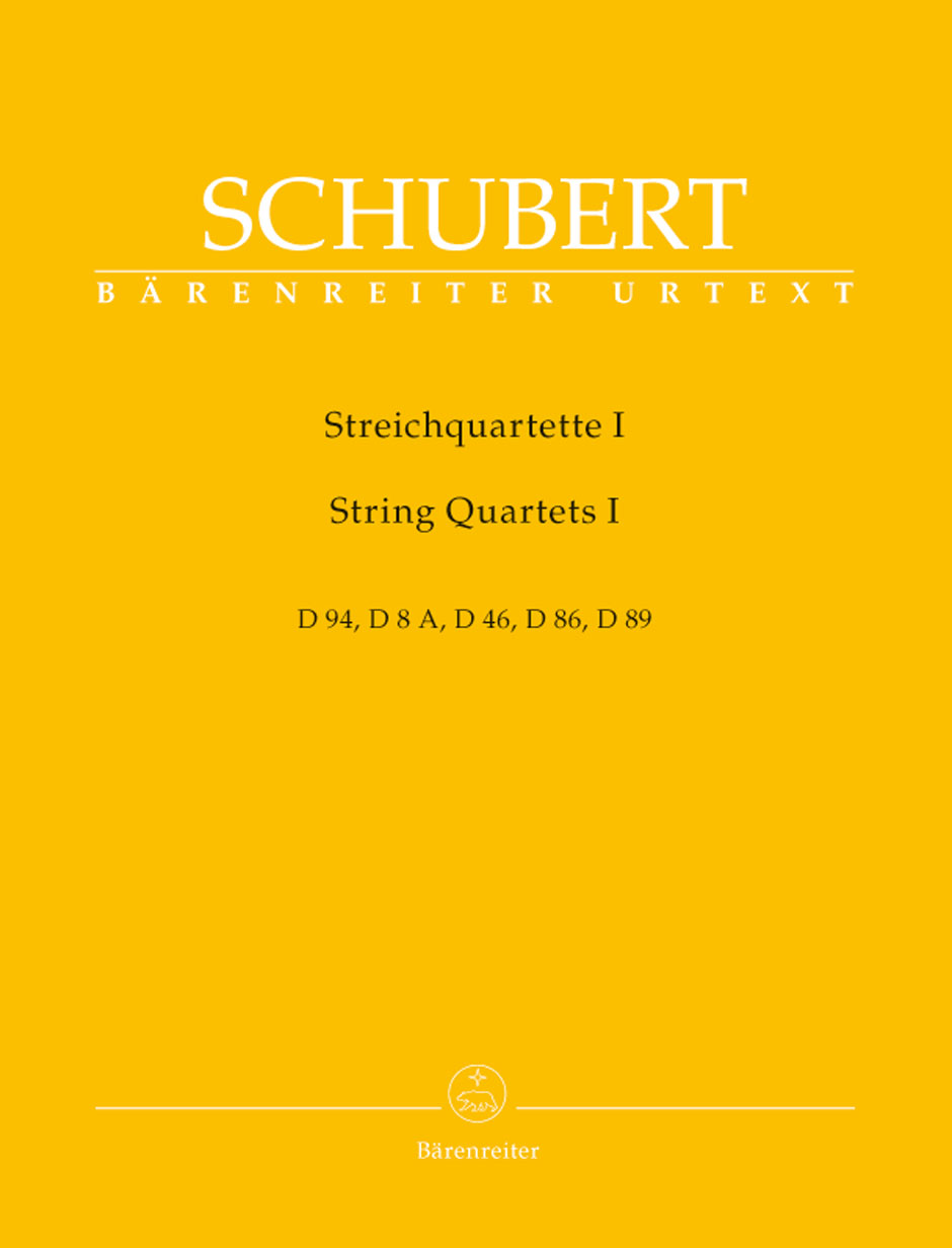 SCHUBERT F. - CUARTETOS V.1 URTEXT (PT) 2V/VA/VC -