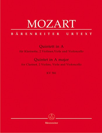 MOZART W.A. - QUINTETO LA M CLARINETE URTEXT - KV.581 "STADLER"