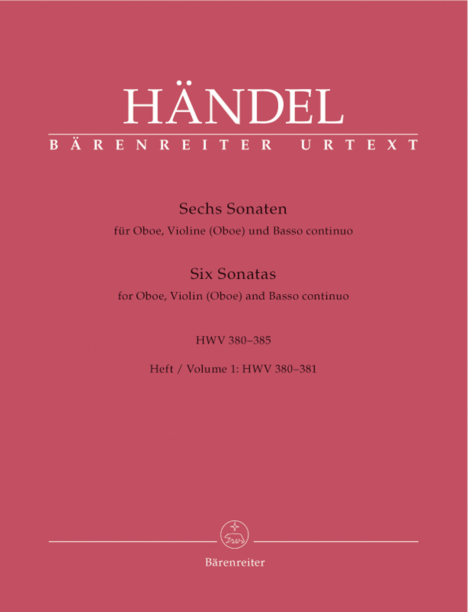 HANDEL G.F. - SONATAS V.1 (1-2) URTEXT OB/VP - HWV.380-385