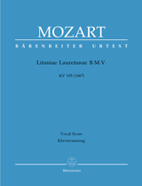 MOZART W.A. - LITANIAE LAURETANAE B. M. V. KV 195 (186d) URTEXT