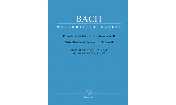 J.S. Bach.-Miscellaneous Works for Piano II .